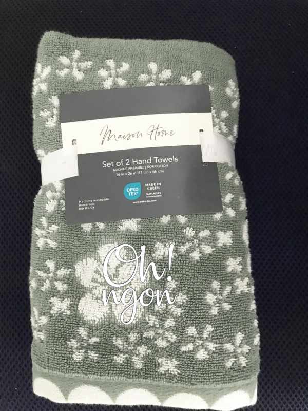 Phòng tắm - Set 02 khăn mặt Maison Home 100% cotton – Hàng USA